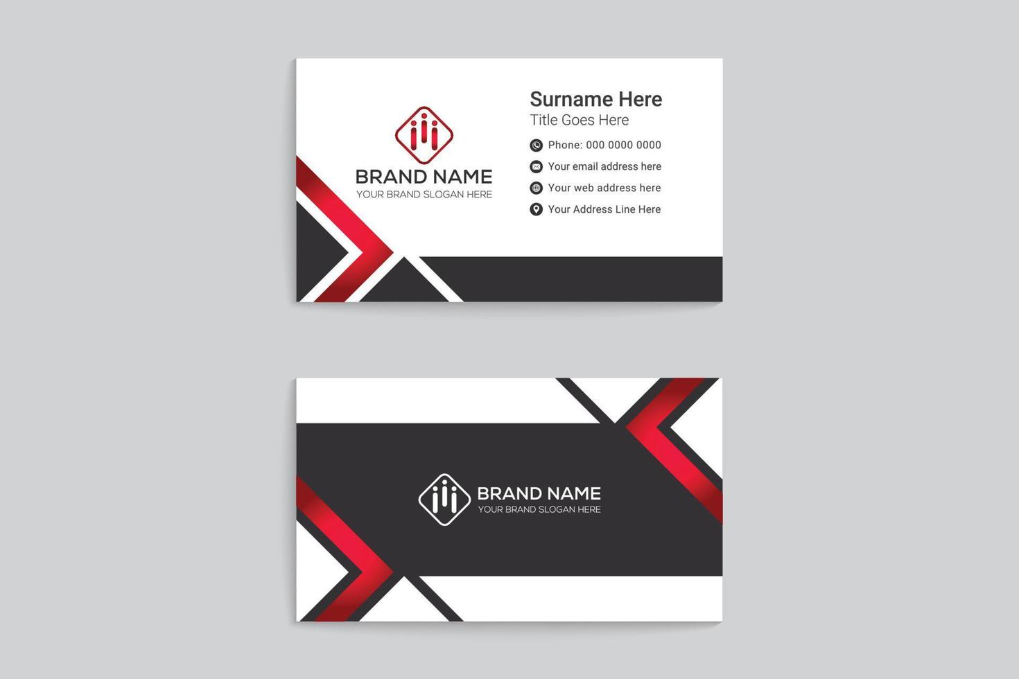 Professional business card design vector