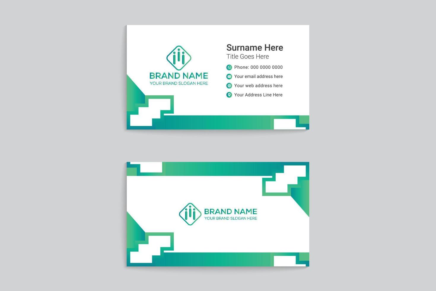Modern professional business card design vector