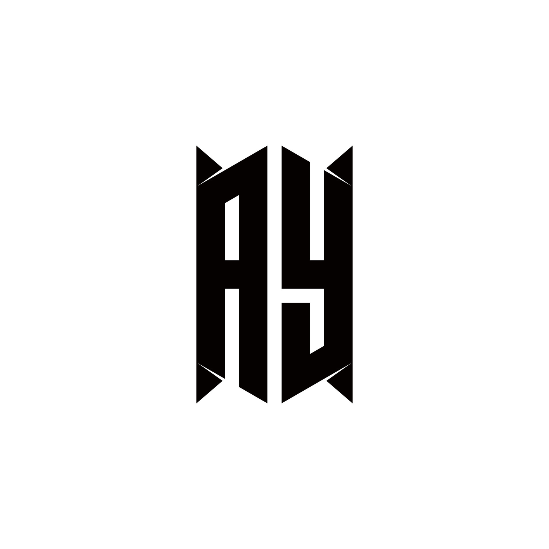 AY Logo monogram with shield shape designs template 20855320 Vector Art