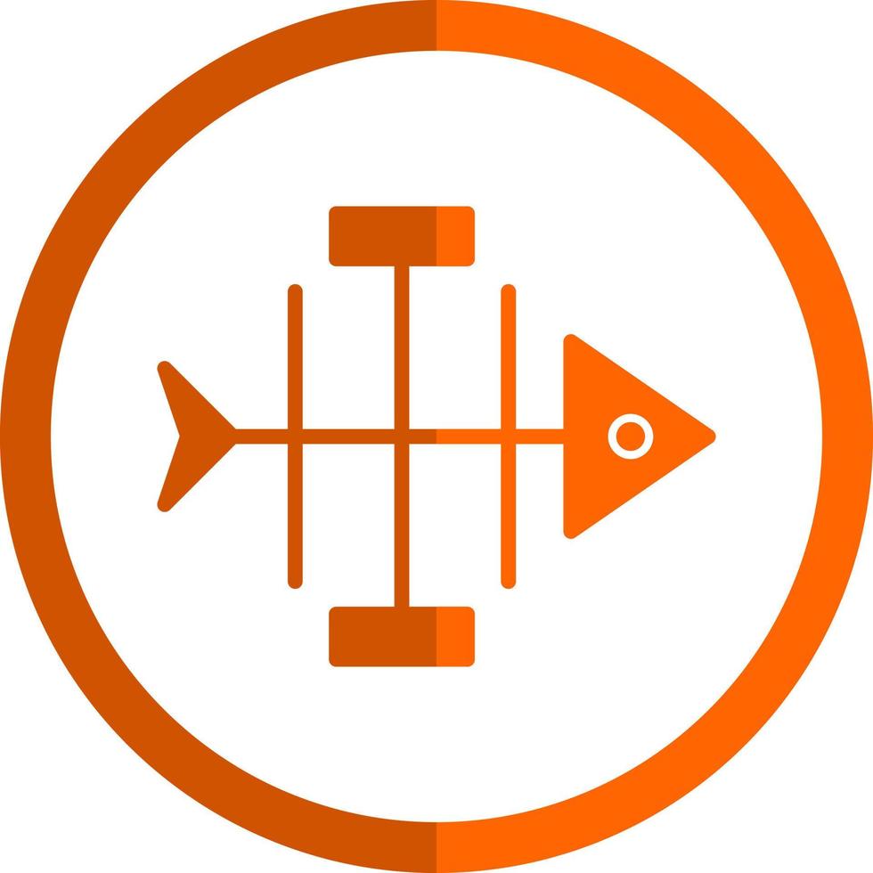 Fishbone Diagram Vector Icon Design