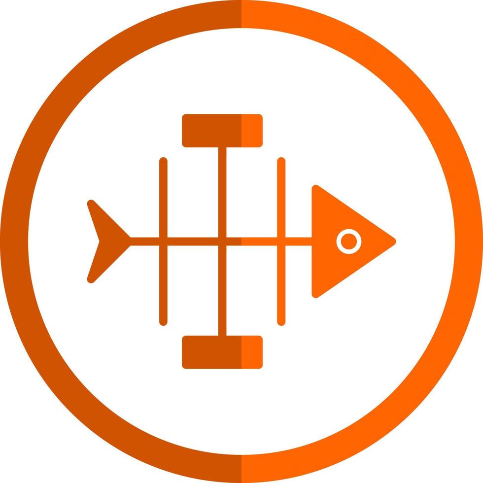 diseño de icono de vector de diagrama de espina de pescado