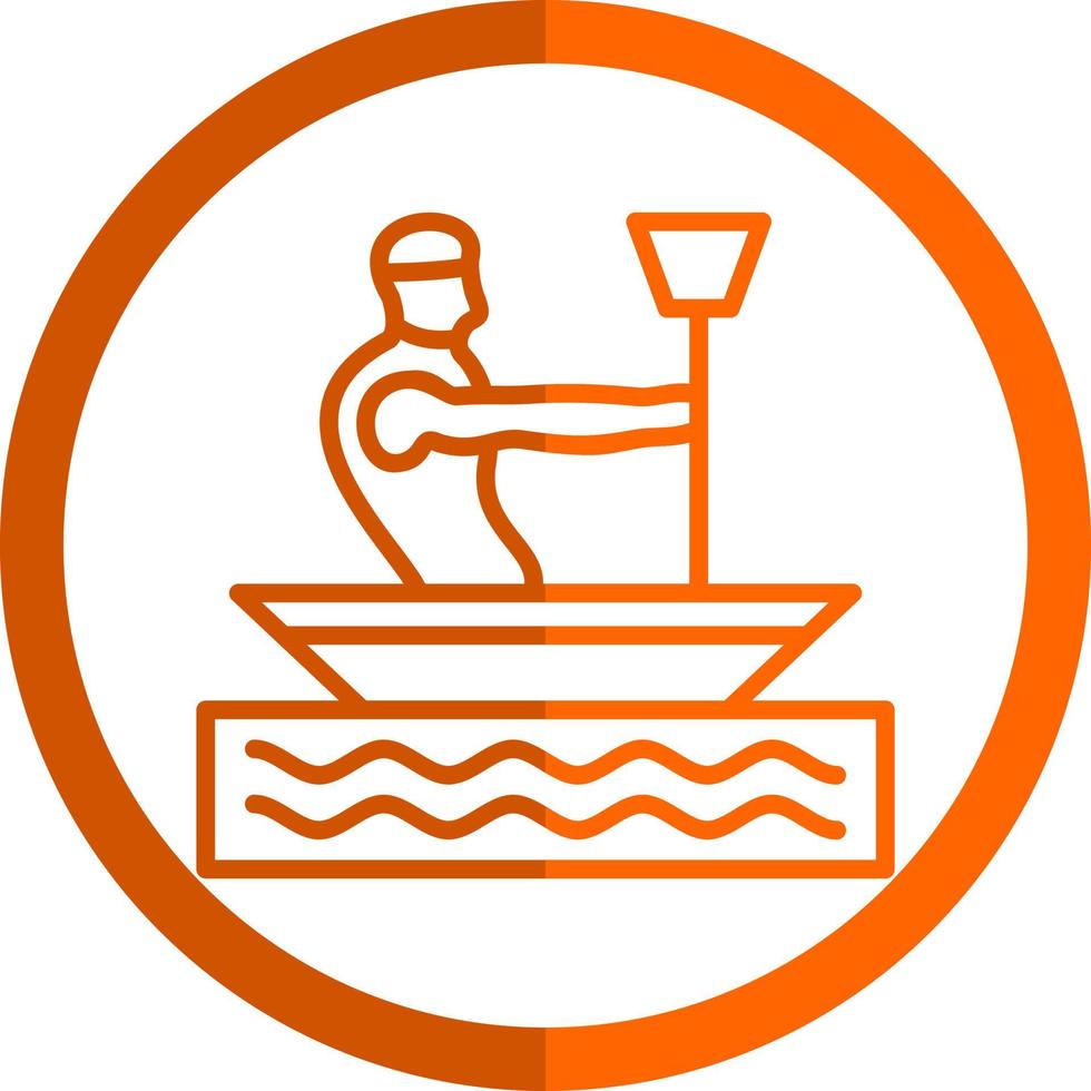 Canoeing Vector Icon Design