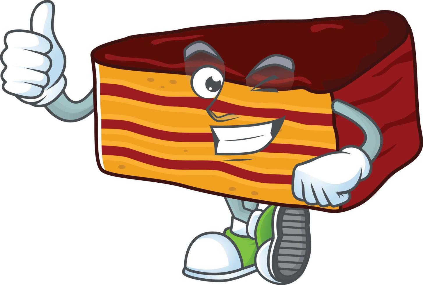 Dobos torte Cartoon character vector