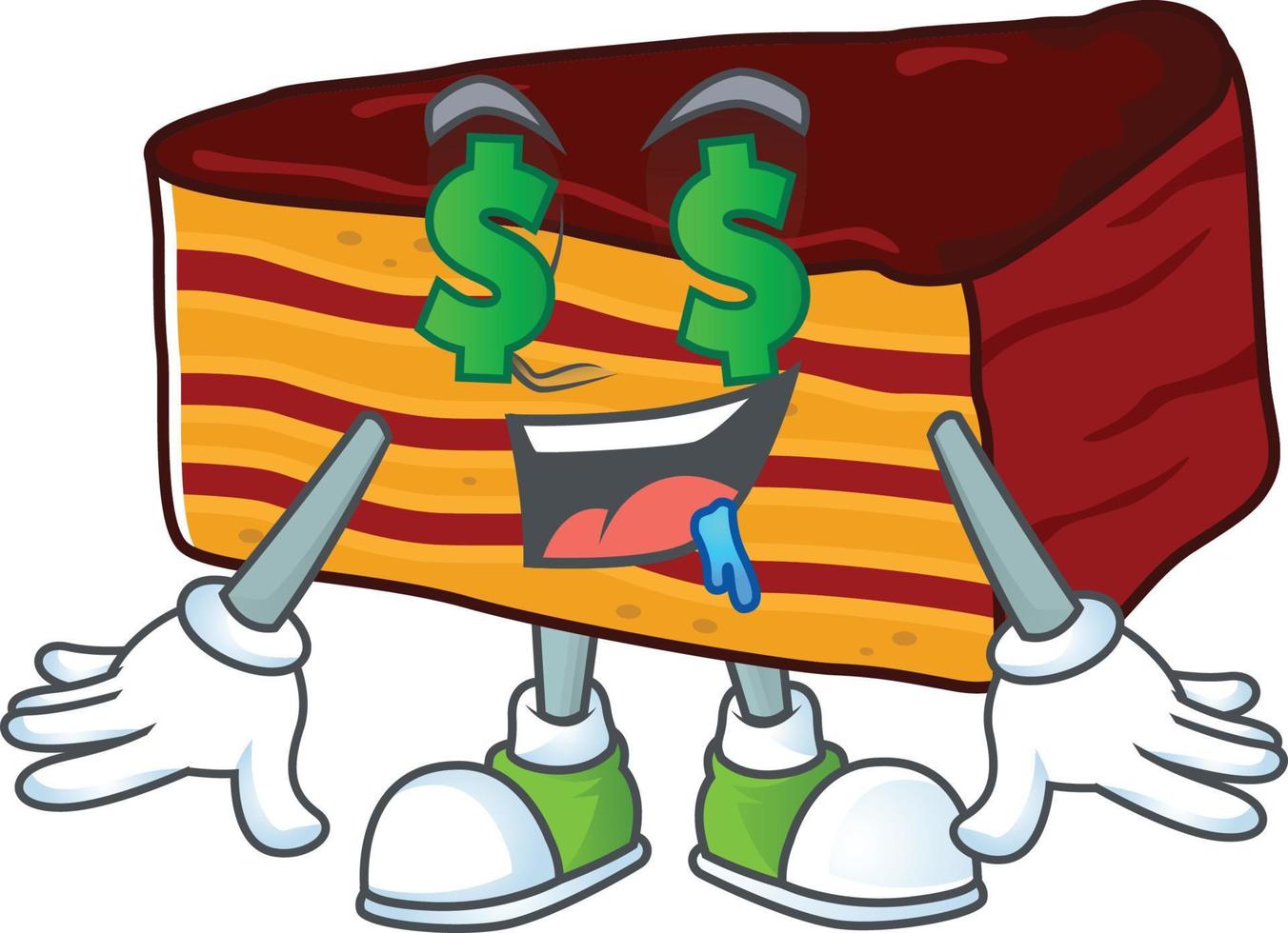 Dobos torte Cartoon character vector