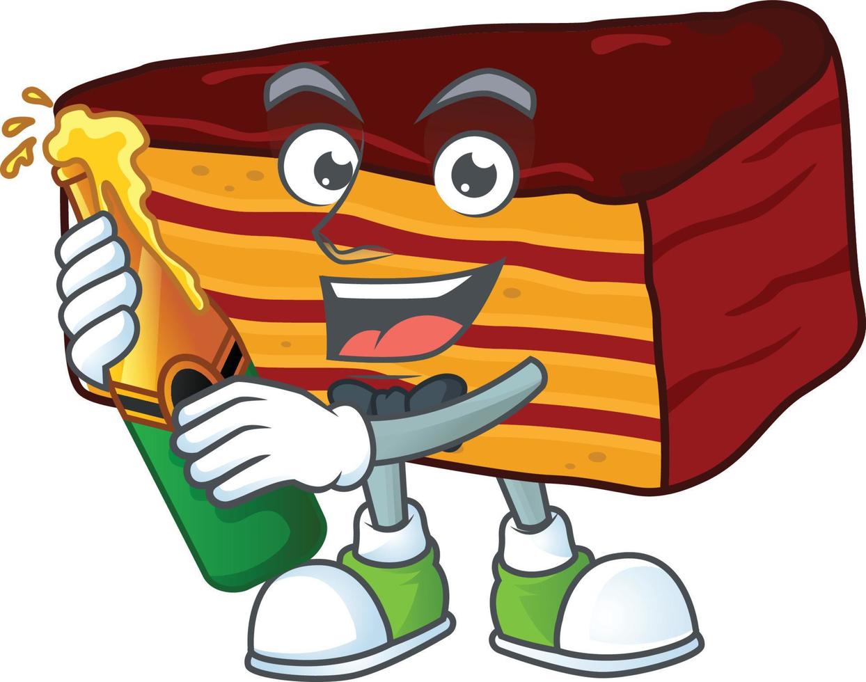 Dobos torte Cartoon character vector