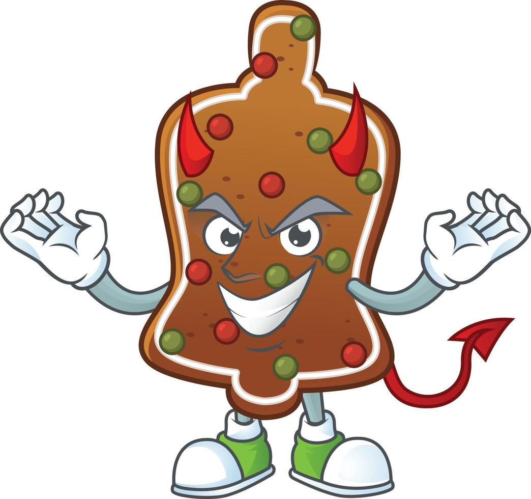 Gingerbread bell Cartoon character vector