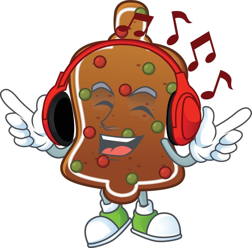 Gingerbread bell Cartoon character vector