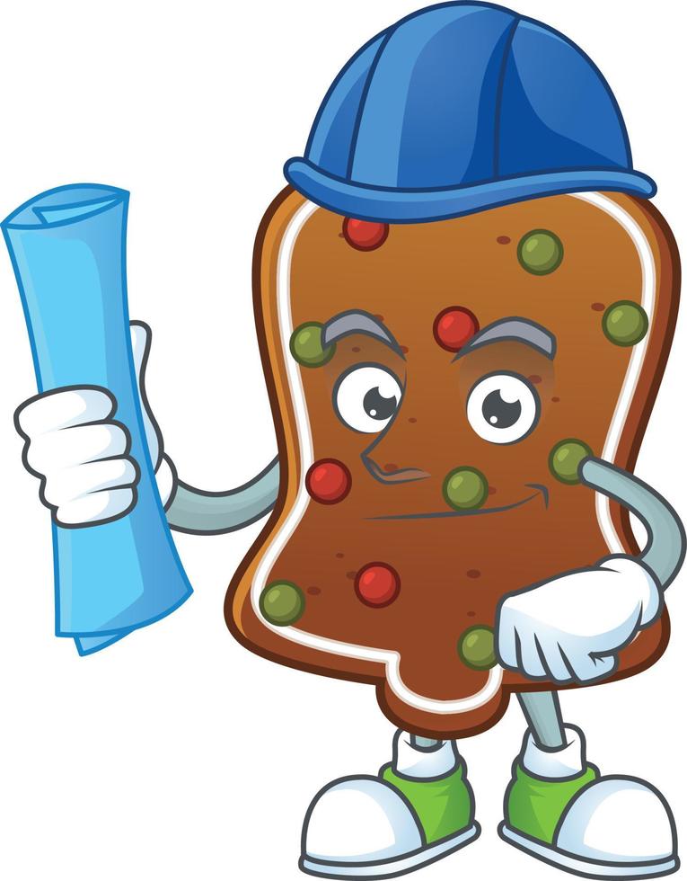 Gingerbread bell Cartoon character vector