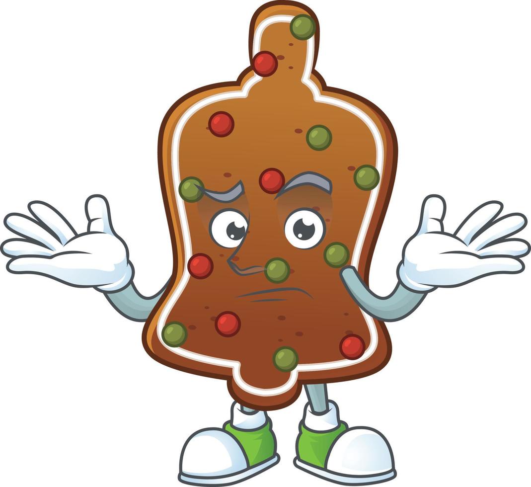 Gingerbread bell Cartoon character vector