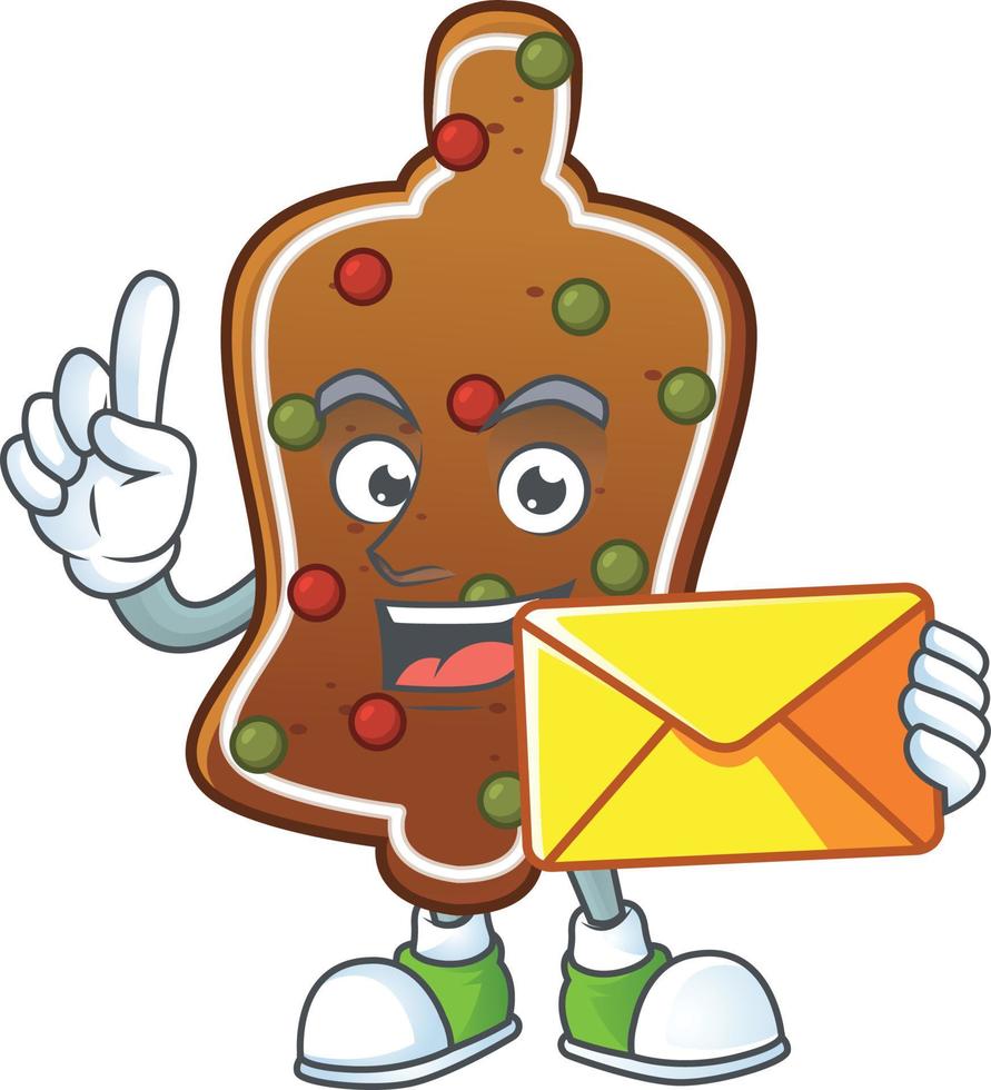 Gingerbread bell Cartoon character vector