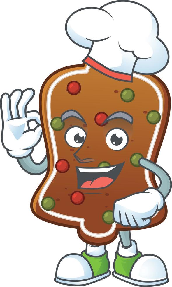 Gingerbread bell Cartoon character vector