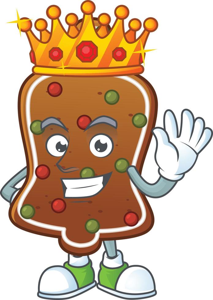 Gingerbread bell Cartoon character vector