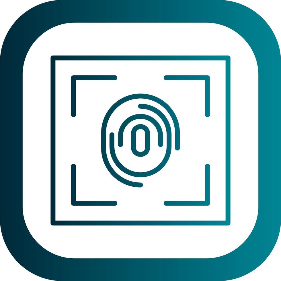 Fingerprint Scanner Vector Icon Design