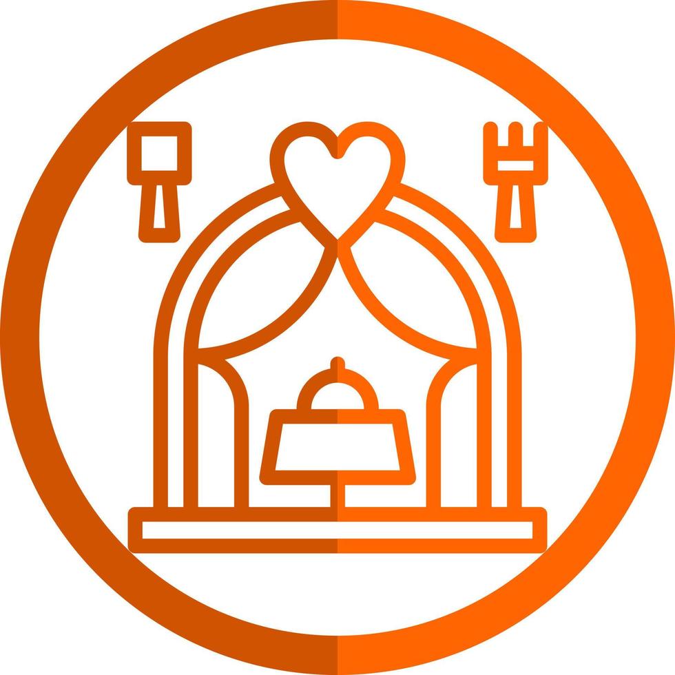 diseño de icono de vector de cena de boda