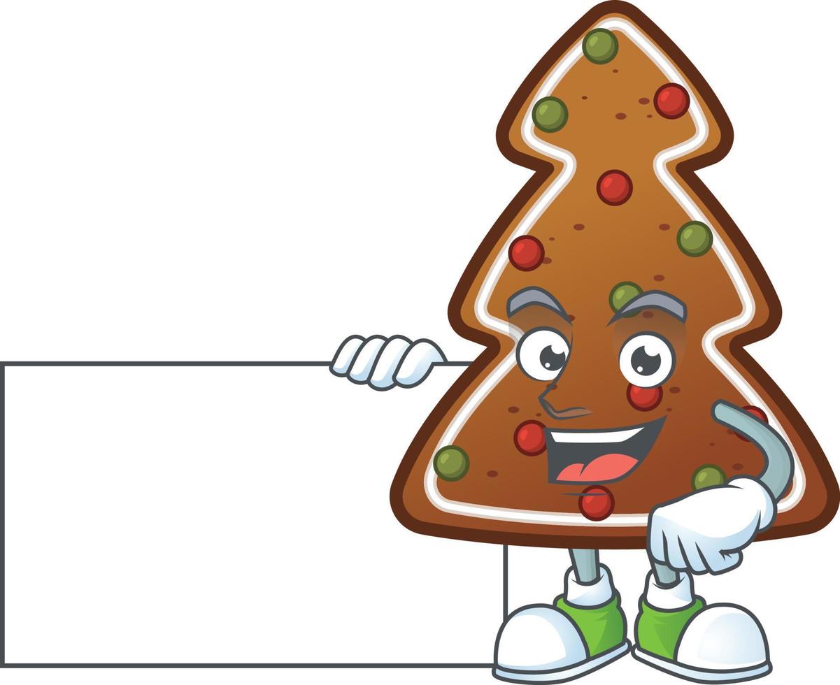 Gingerbread tree Cartoon character vector