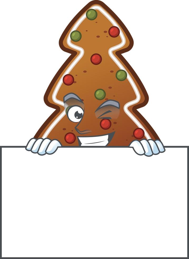 Gingerbread tree Cartoon character vector