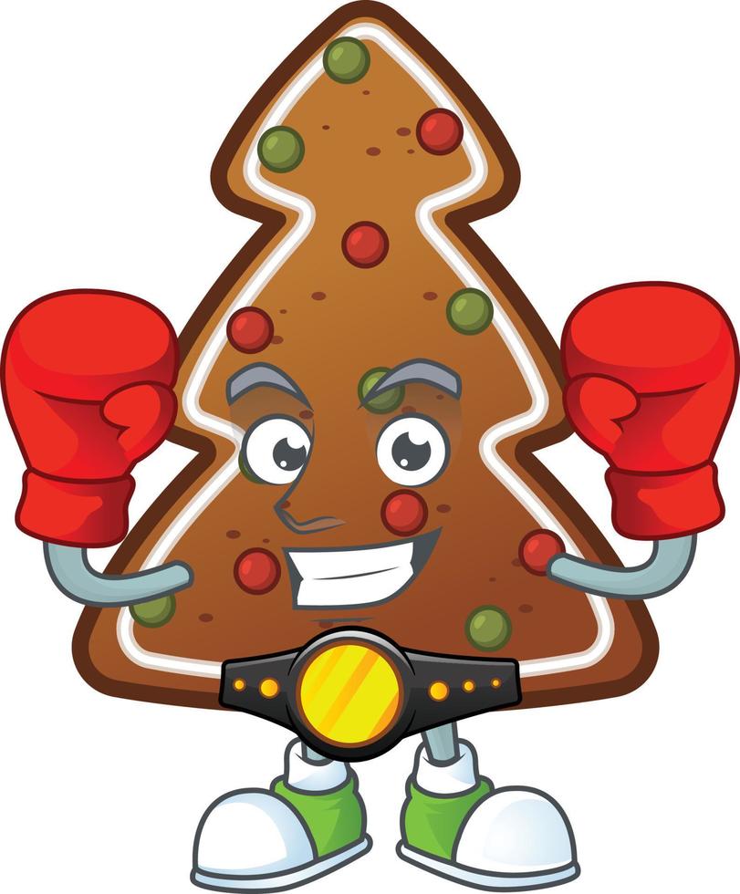 Gingerbread tree Cartoon character vector