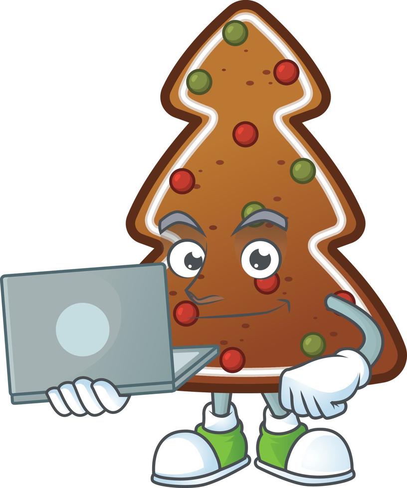 Gingerbread tree Cartoon character vector