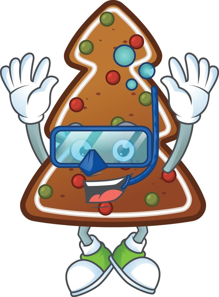 Gingerbread tree Cartoon character vector