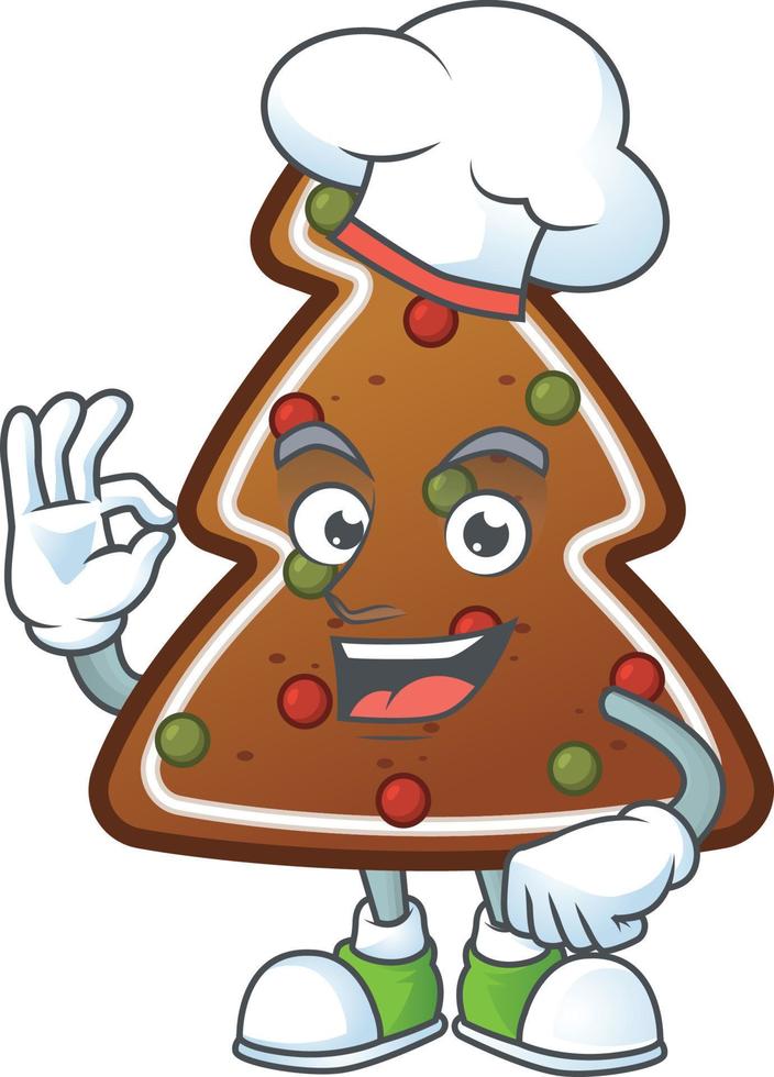 Gingerbread tree Cartoon character vector