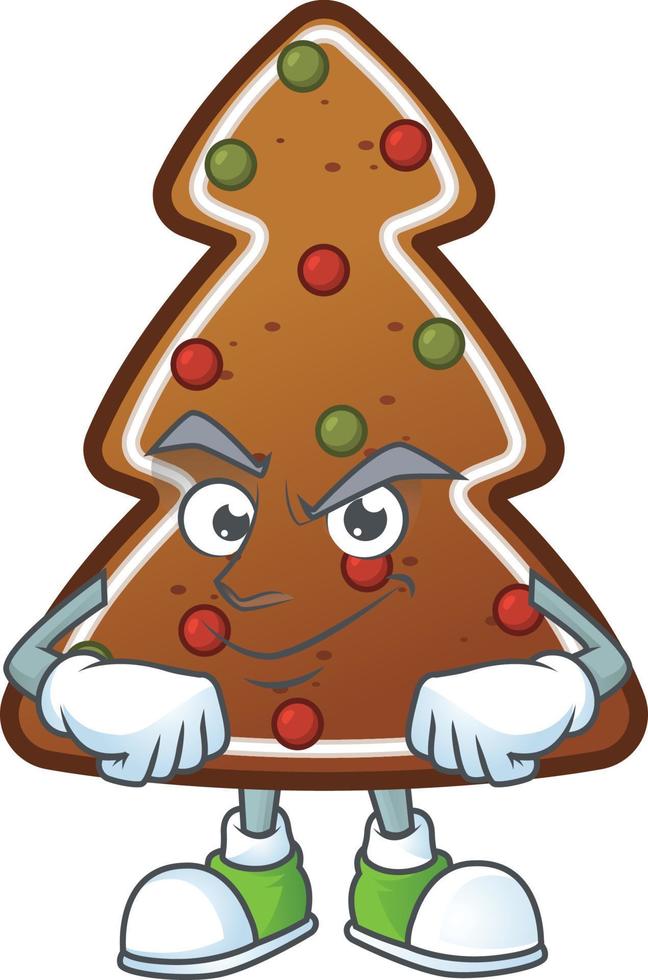 Gingerbread tree Cartoon character vector