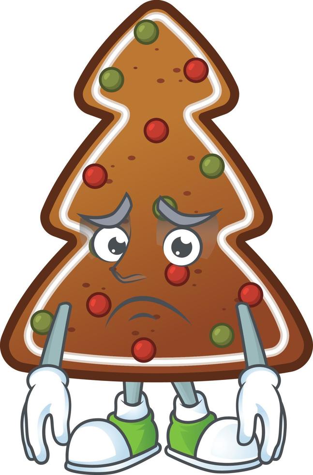 Gingerbread tree Cartoon character vector