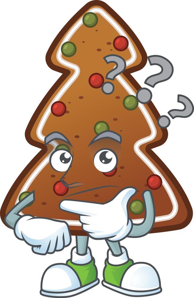 Gingerbread tree Cartoon character vector