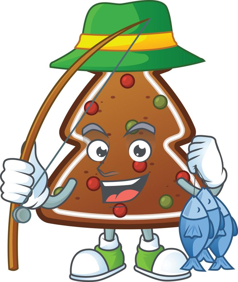 Gingerbread tree Cartoon character vector
