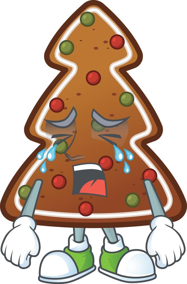 Gingerbread tree Cartoon character vector