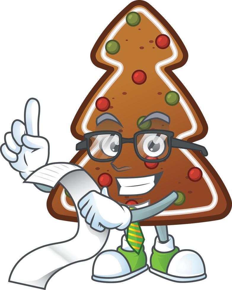 Gingerbread tree Cartoon character vector