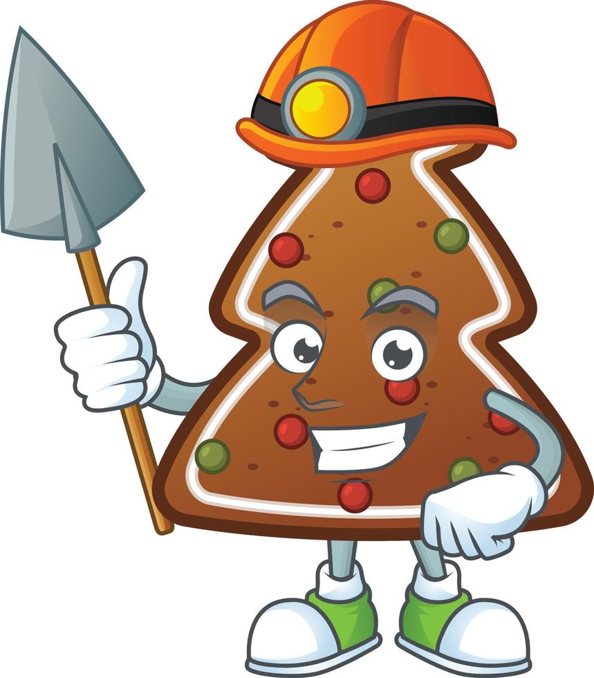 Gingerbread tree Cartoon character vector