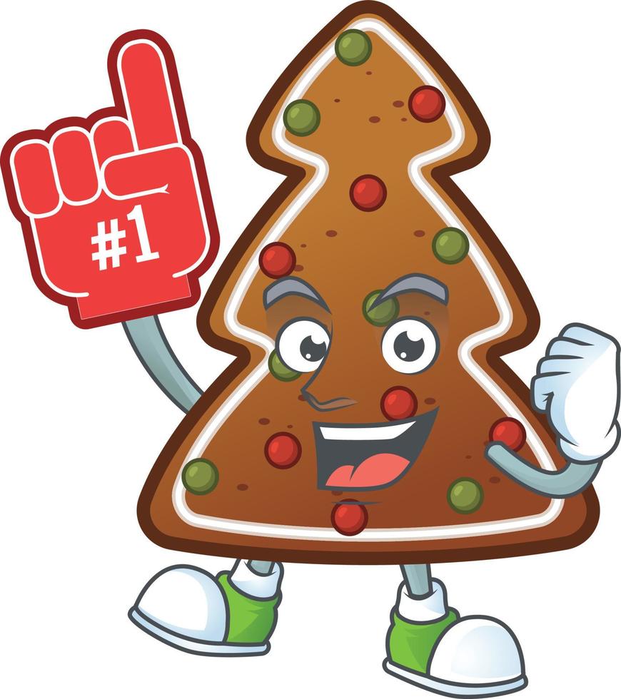 Gingerbread tree Cartoon character vector