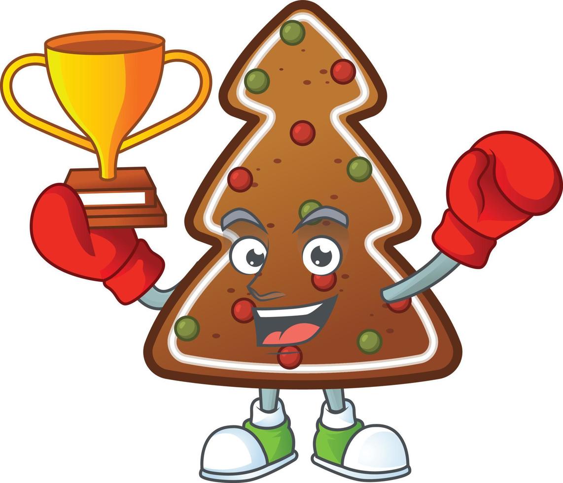 Gingerbread tree Cartoon character vector