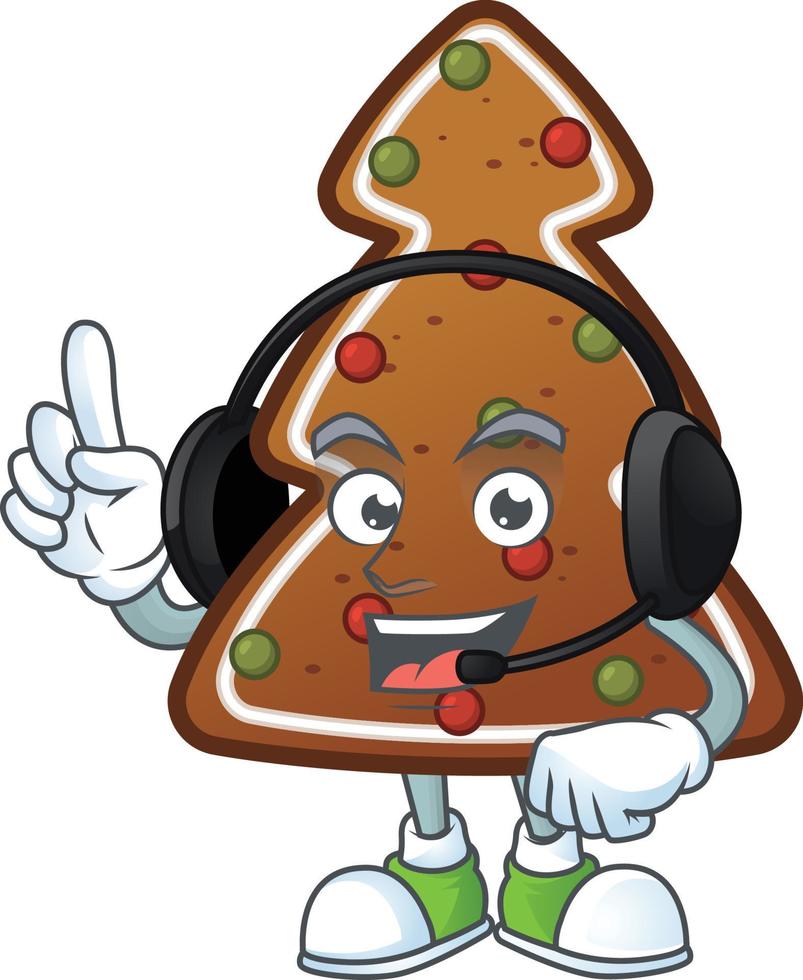 Gingerbread tree Cartoon character vector