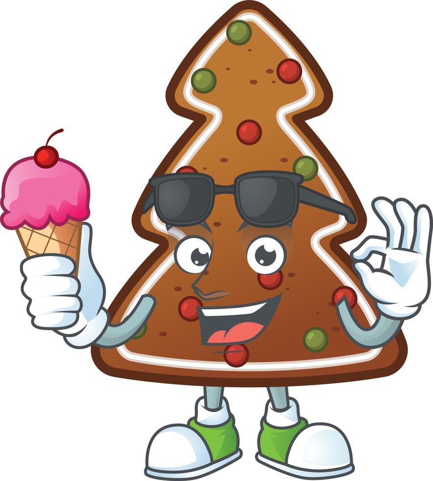 Gingerbread tree Cartoon character vector