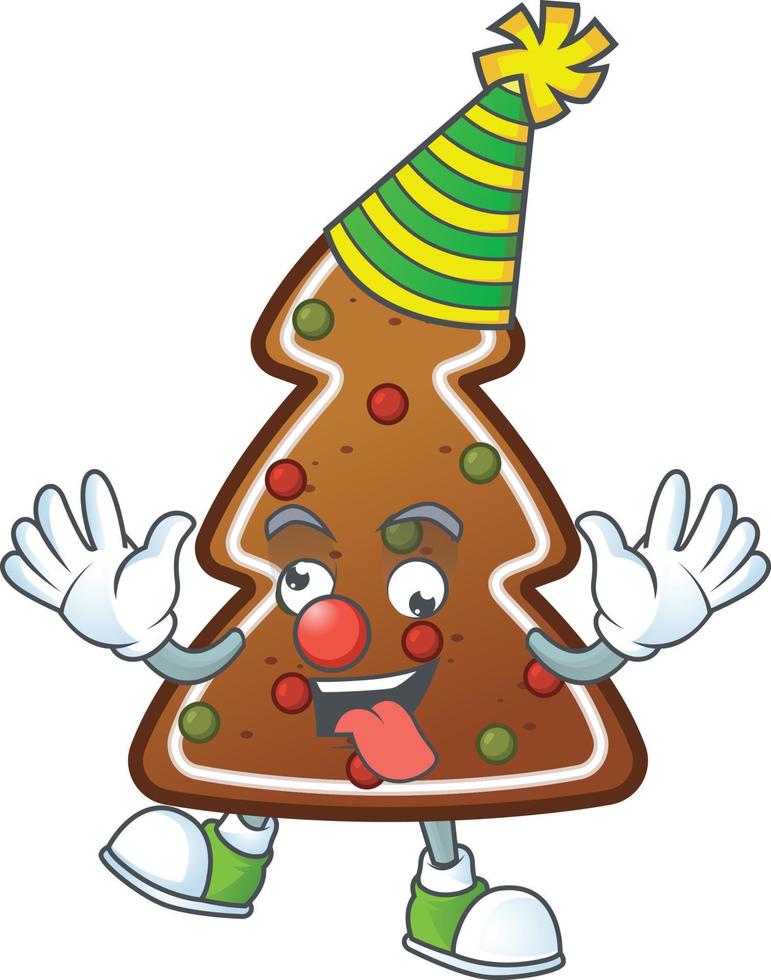 Gingerbread tree Cartoon character vector