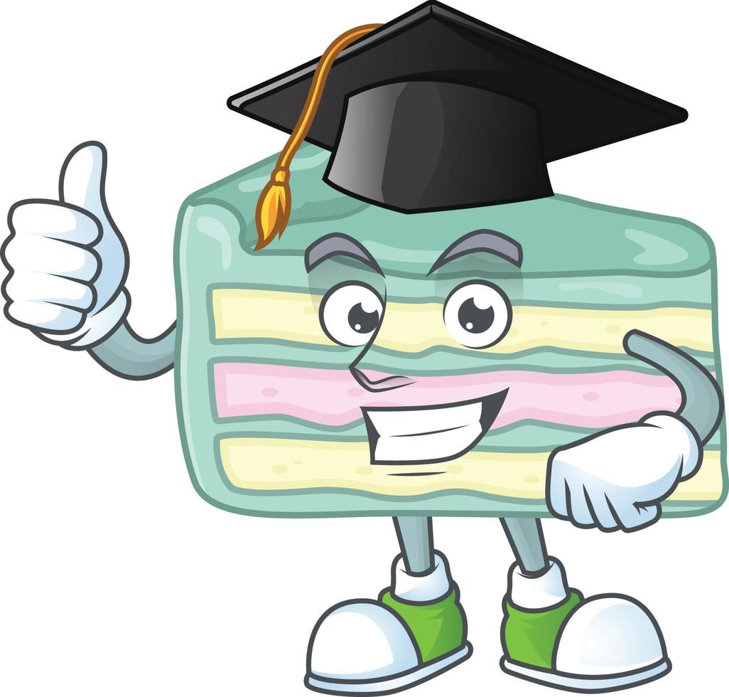 Vanilla slice cake Cartoon character vector