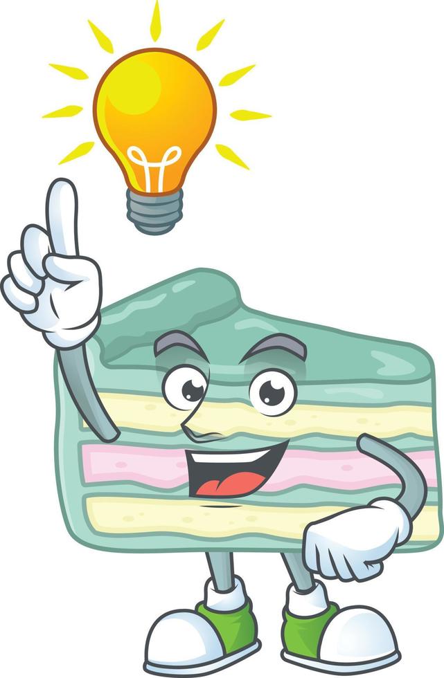 Vanilla slice cake Cartoon character vector