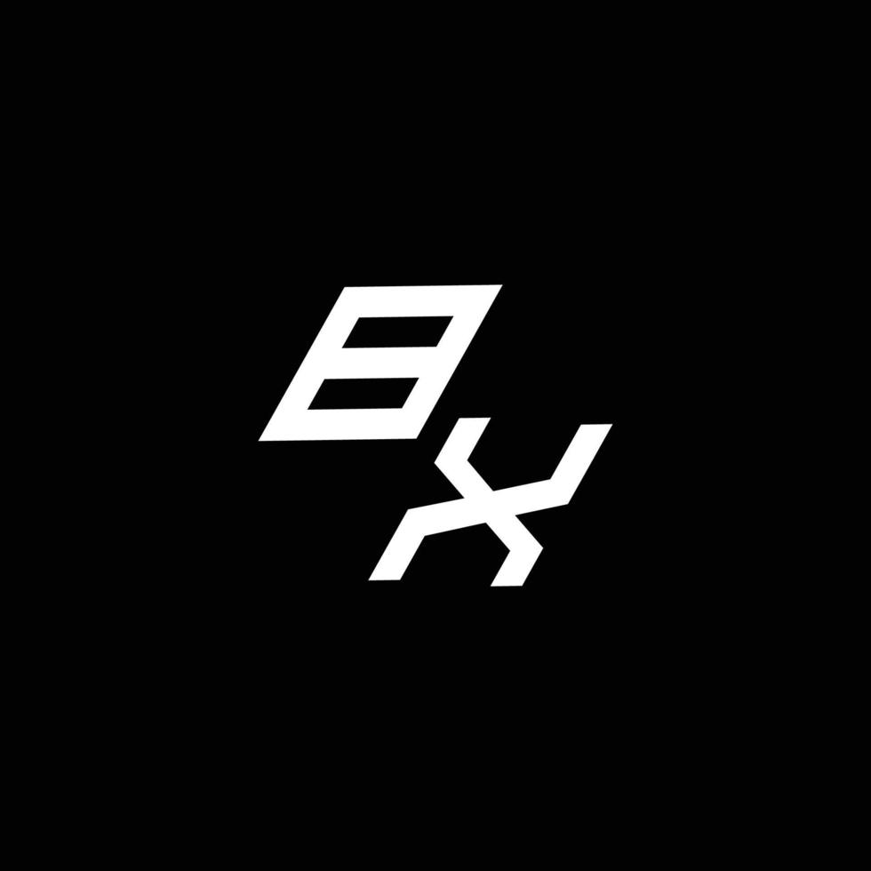 bx logo monograma con arriba a abajo estilo moderno diseño modelo vector