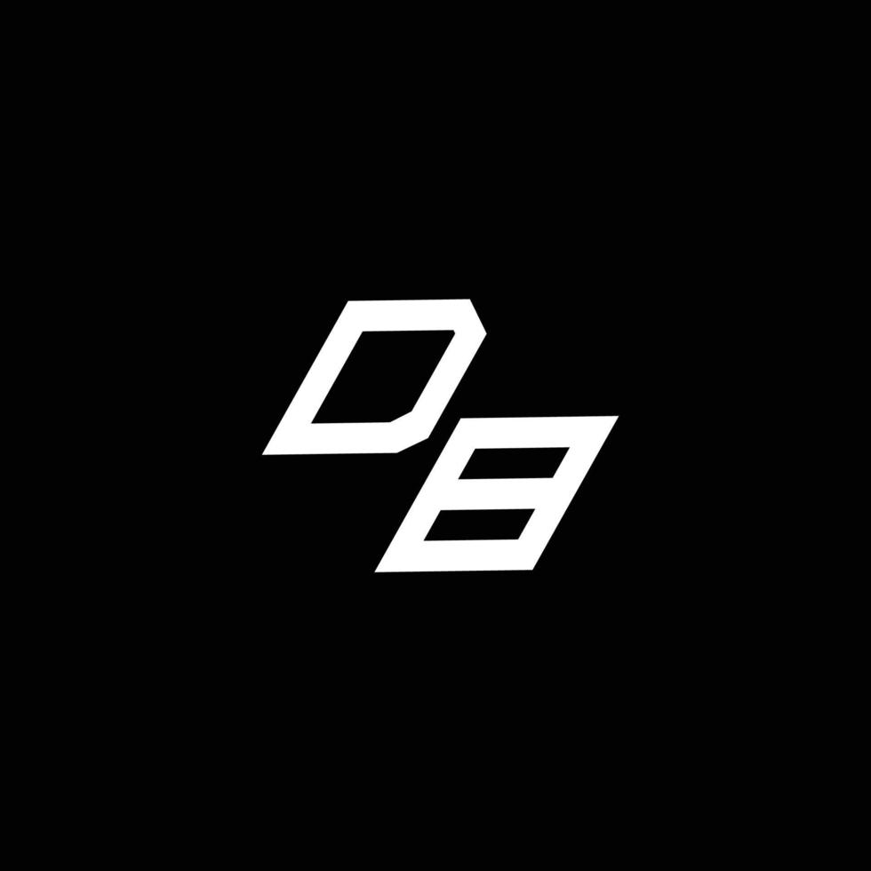 db logo monograma con arriba a abajo estilo moderno diseño modelo vector