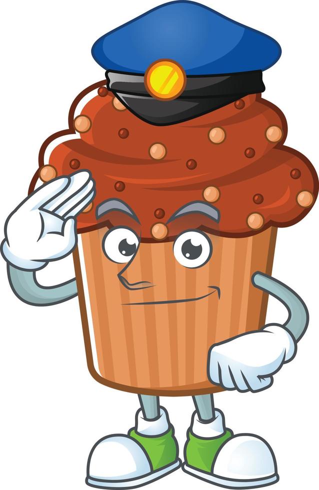 Chocolate cupcake Cartoon character vector