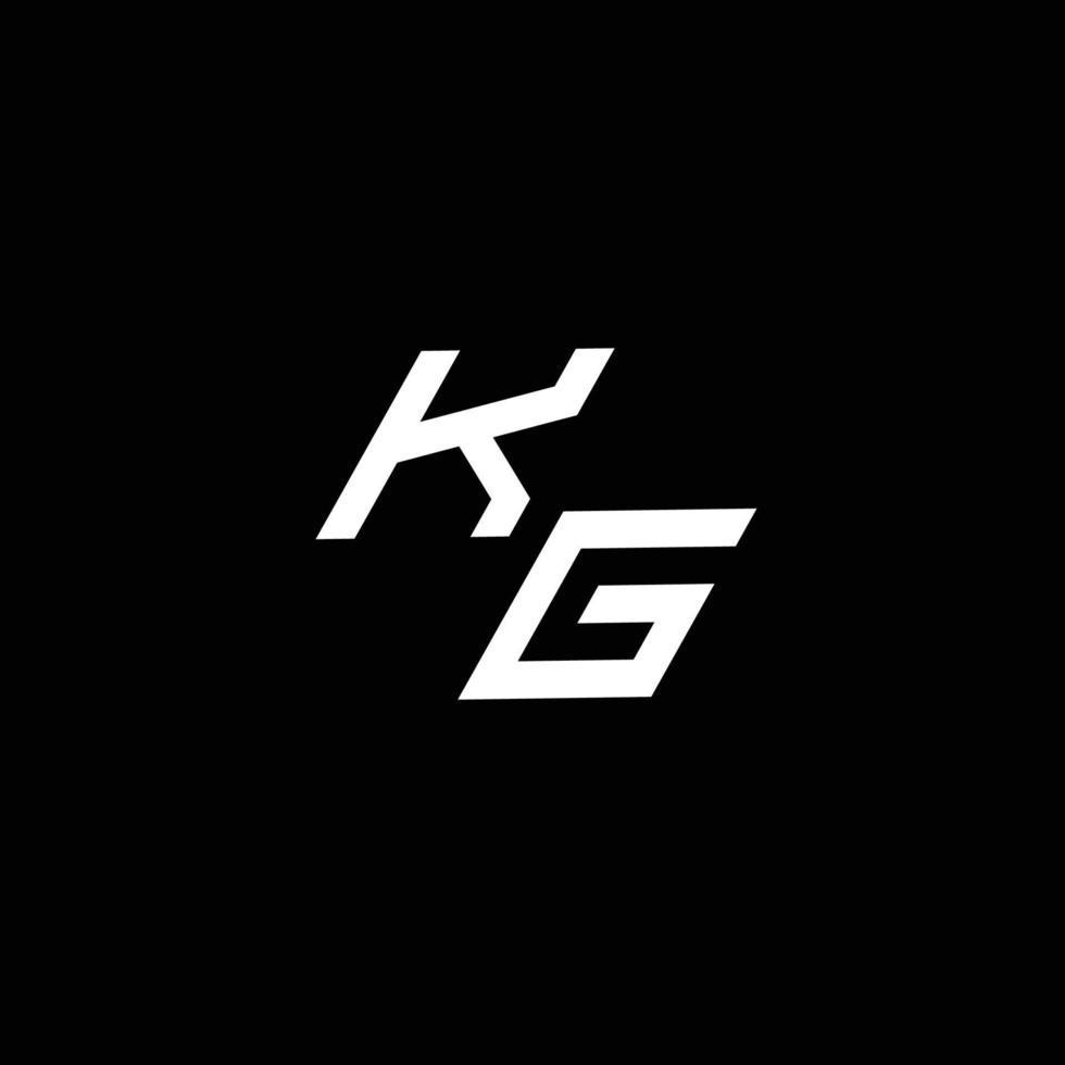 kg logo monograma con arriba a abajo estilo moderno diseño modelo vector