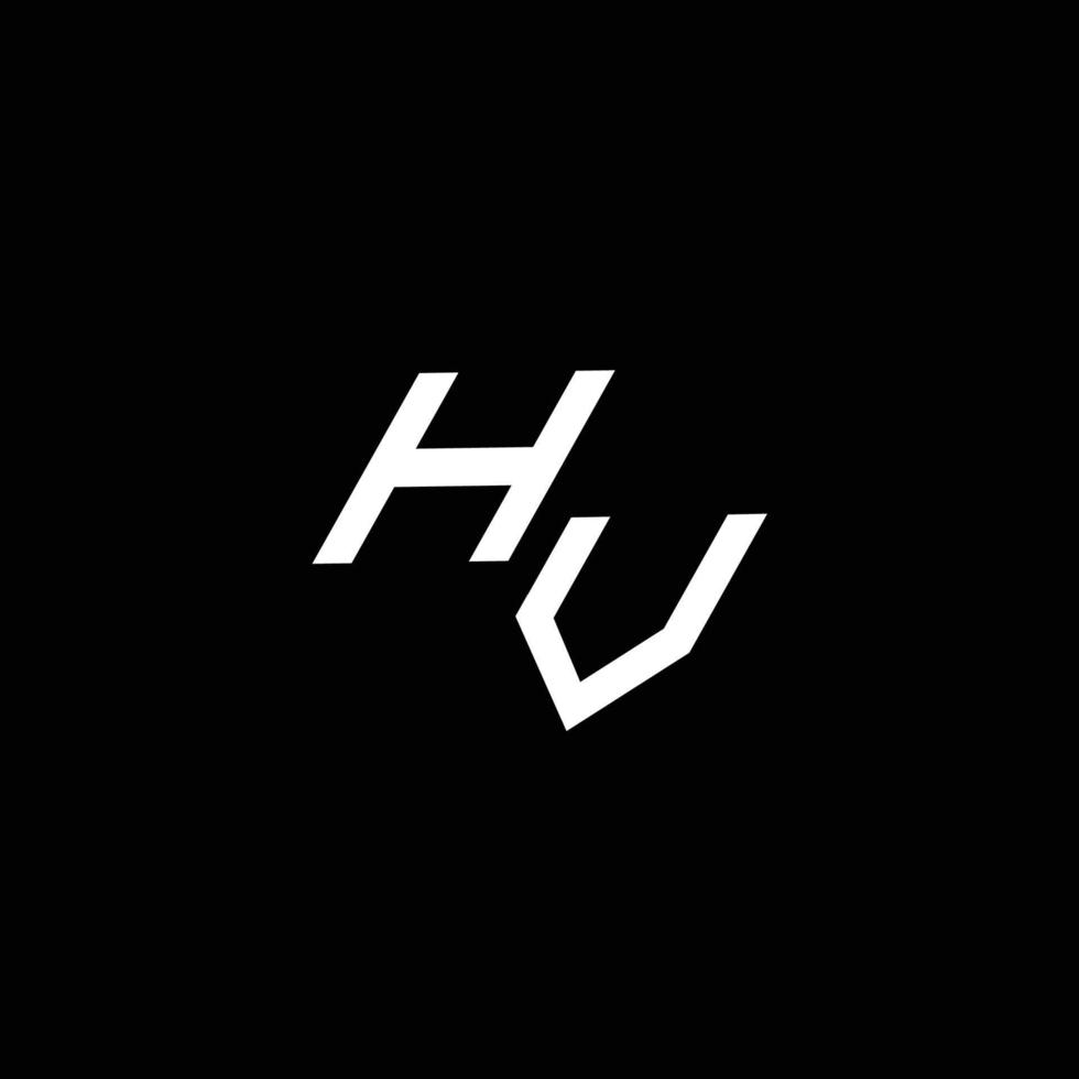 hv logo monograma con arriba a abajo estilo moderno diseño modelo vector