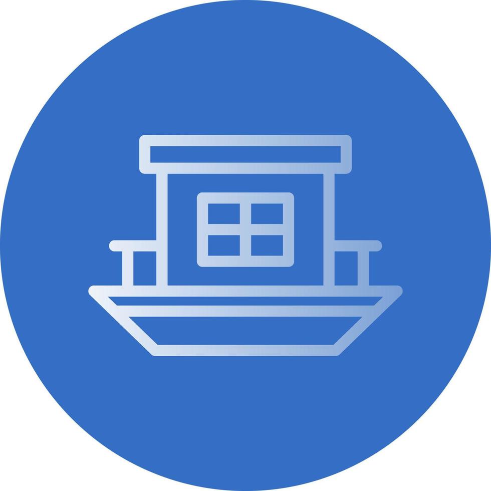 Houseboat Vector Icon Design