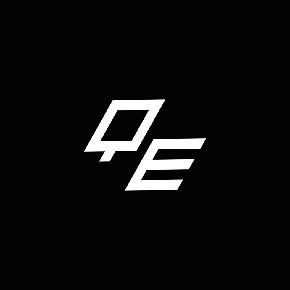 qe logo monograma con arriba a abajo estilo moderno diseño modelo vector