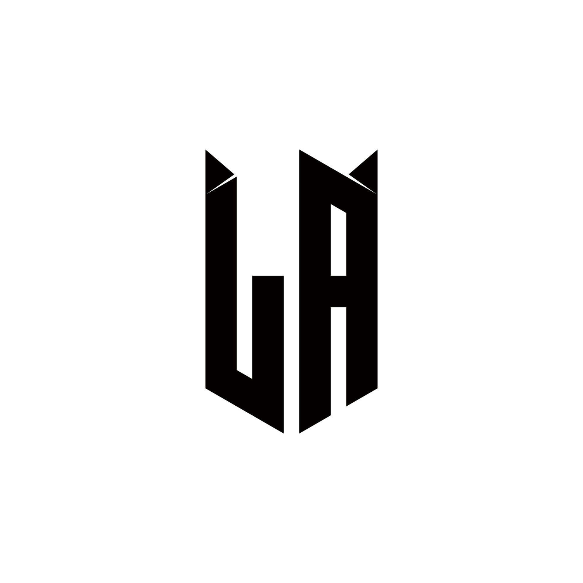 LA Logo monogram with shield shape designs template 20857077 Vector Art ...
