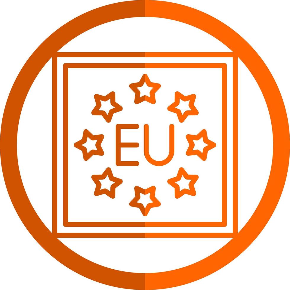 diseño de icono de vector de la UE