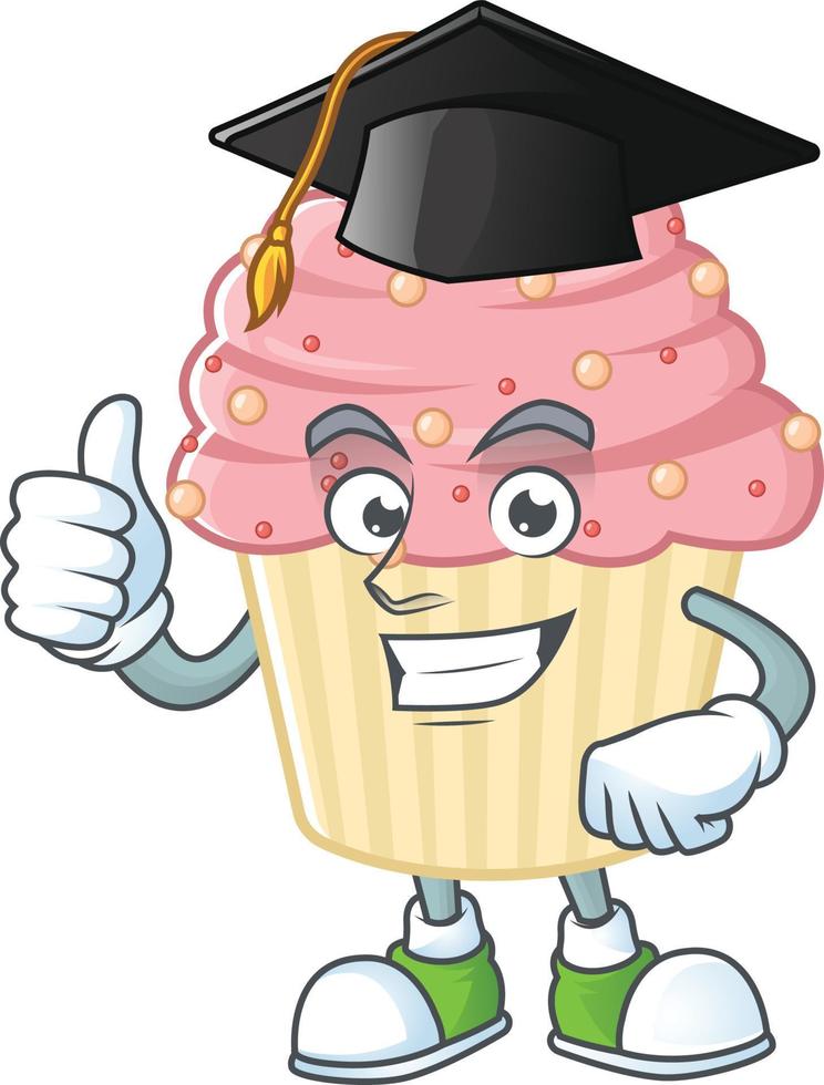 Strawberry cupcake Cartoon character vector