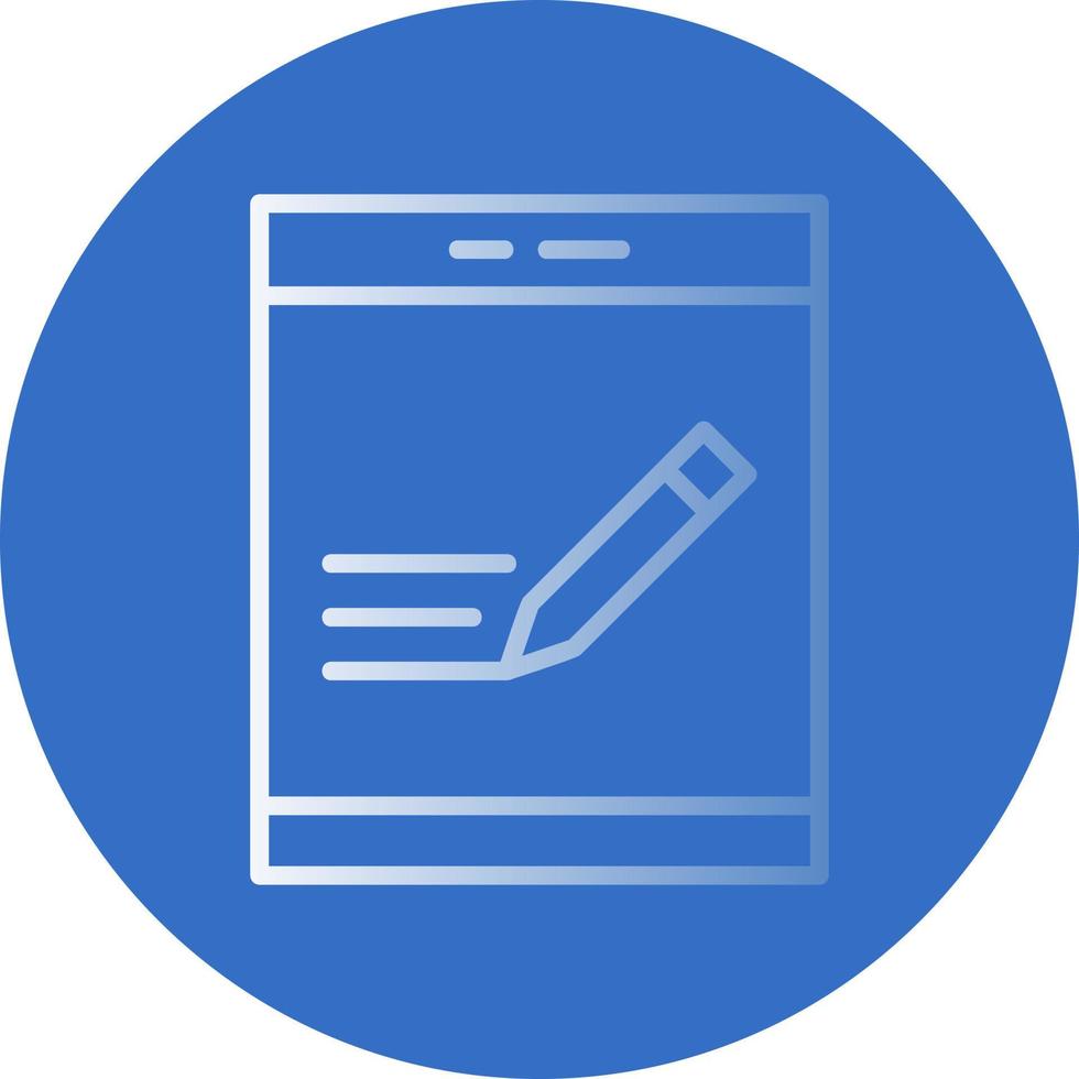 Pen Tablet Vector Icon Design