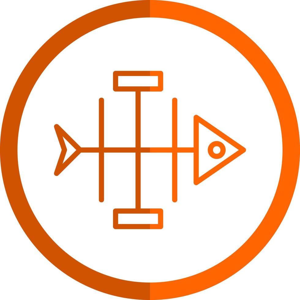 Fishbone Diagram Vector Icon Design